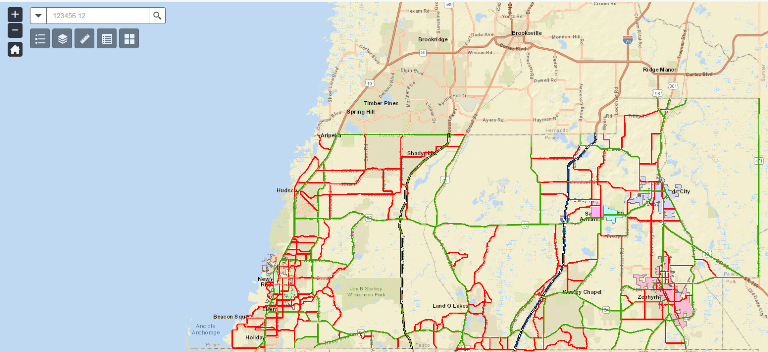 pasco county road map