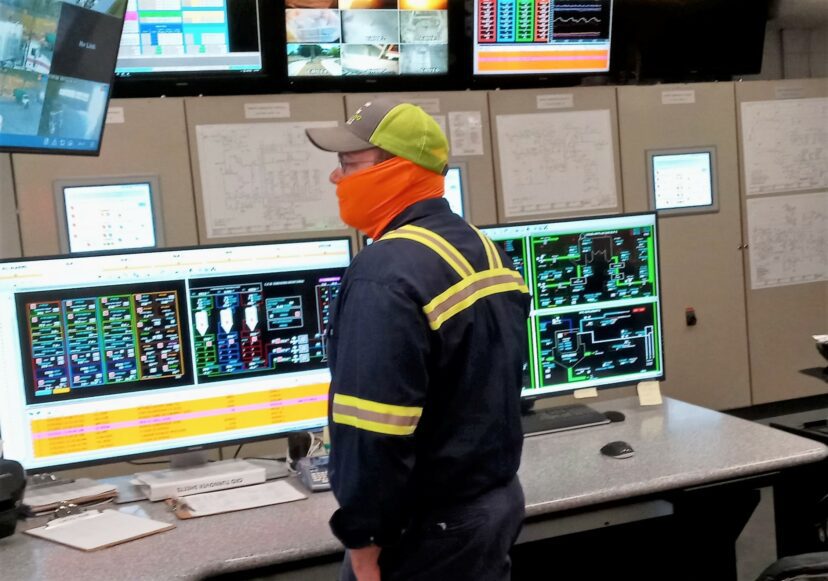 Gentry Storm is seen supervising the many systems that operate at Pasco's WTE plant.